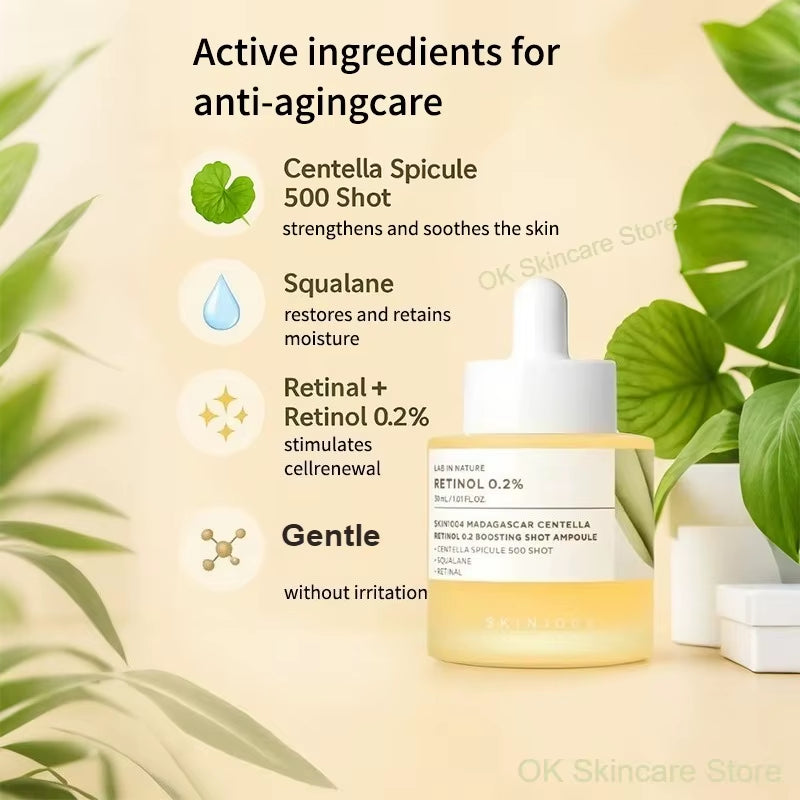 Revitalize Your Skin with SKIN Retinol 0.2 Boosting Shot Ampoule - Anti-Wrinkle Face Serum Set