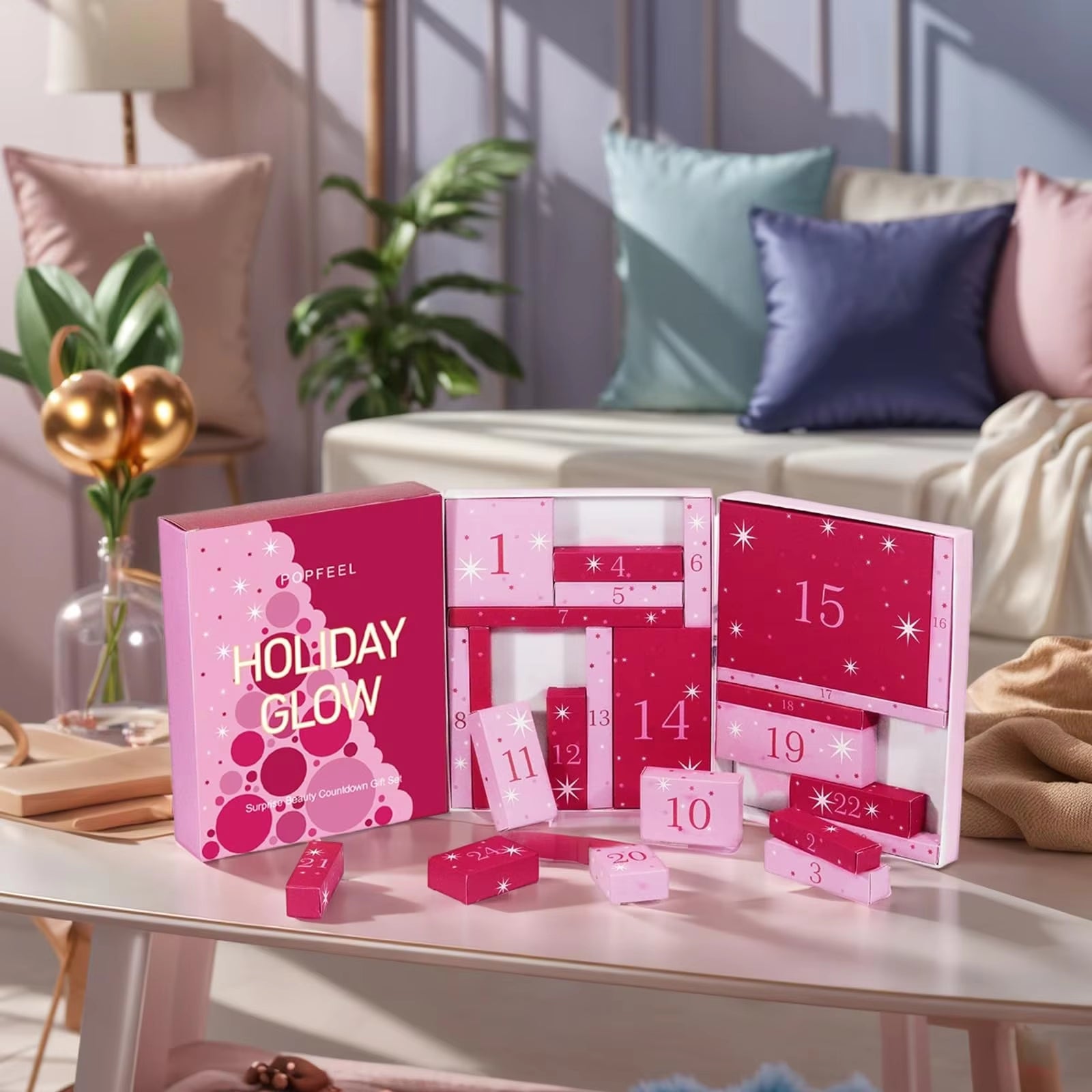 Unwrap the Magic: 2025 Holiday Beauty Advent Calendar - 24 Stunning Lipstick & Eyeshadow Picks for Women & Girls