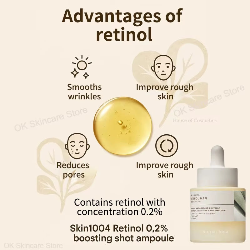 Revitalize Your Skin with SKIN Retinol 0.2 Boosting Shot Ampoule - Anti-Wrinkle Face Serum Set